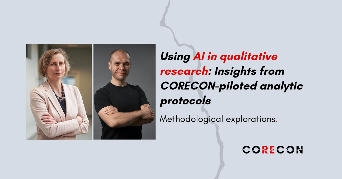 Using AI in qualitative research: Insights from CORECON-piloted analytic protocols