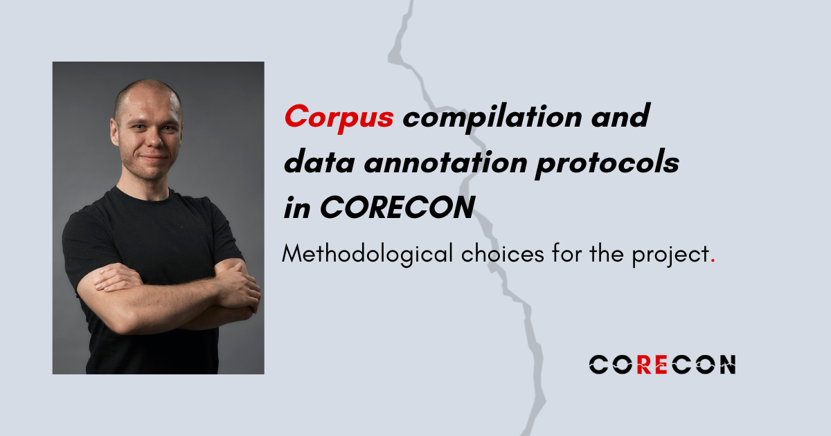 Corpus compilation and data annotation protocols in CORECON