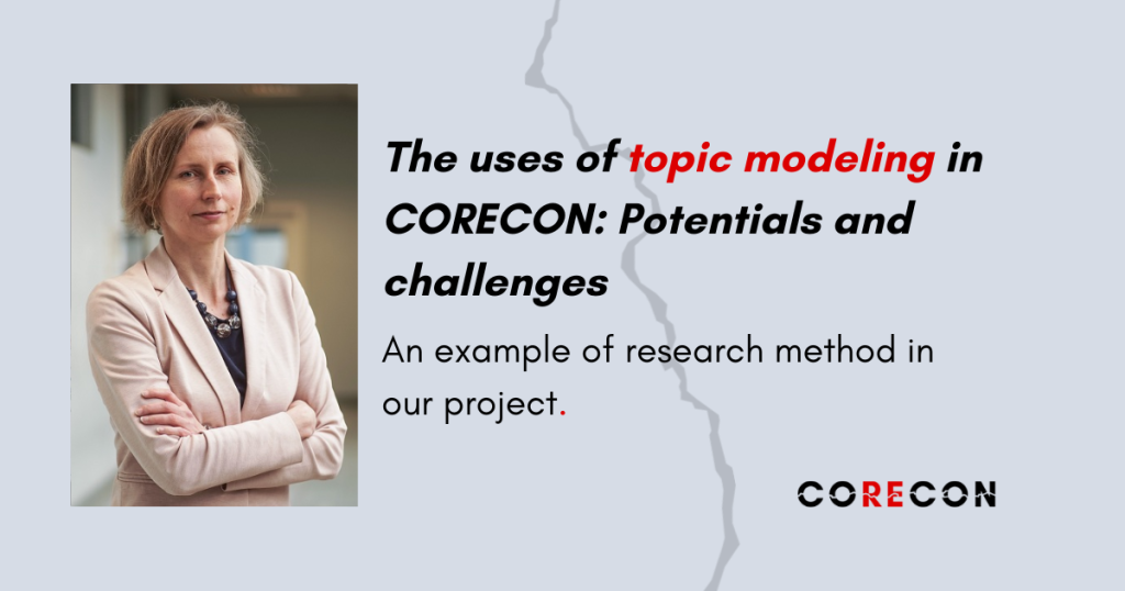 The uses of topic modeling in CORECON: Potentials and challenges