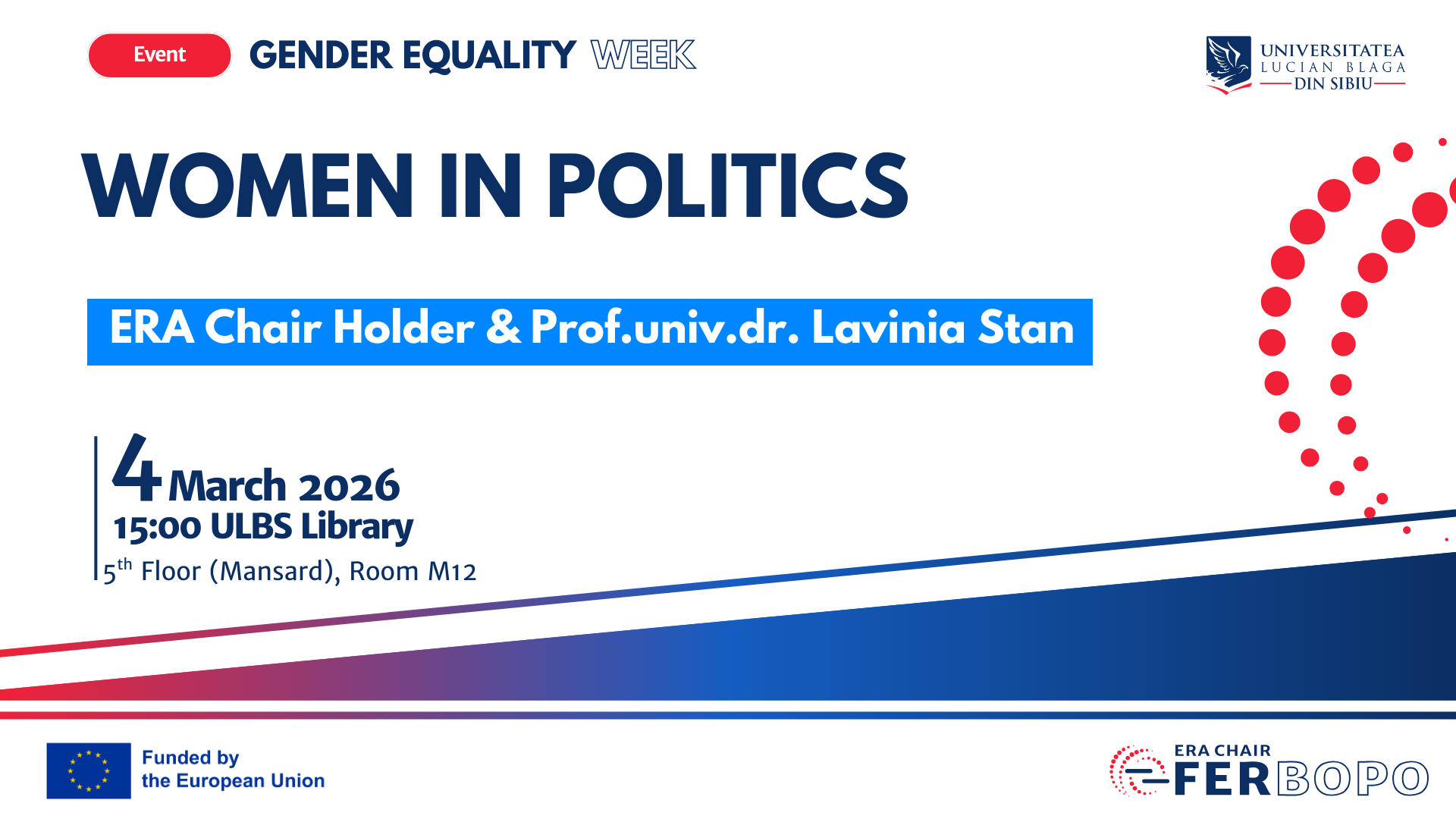 Women in Politics | Gender Equality Week ULBS