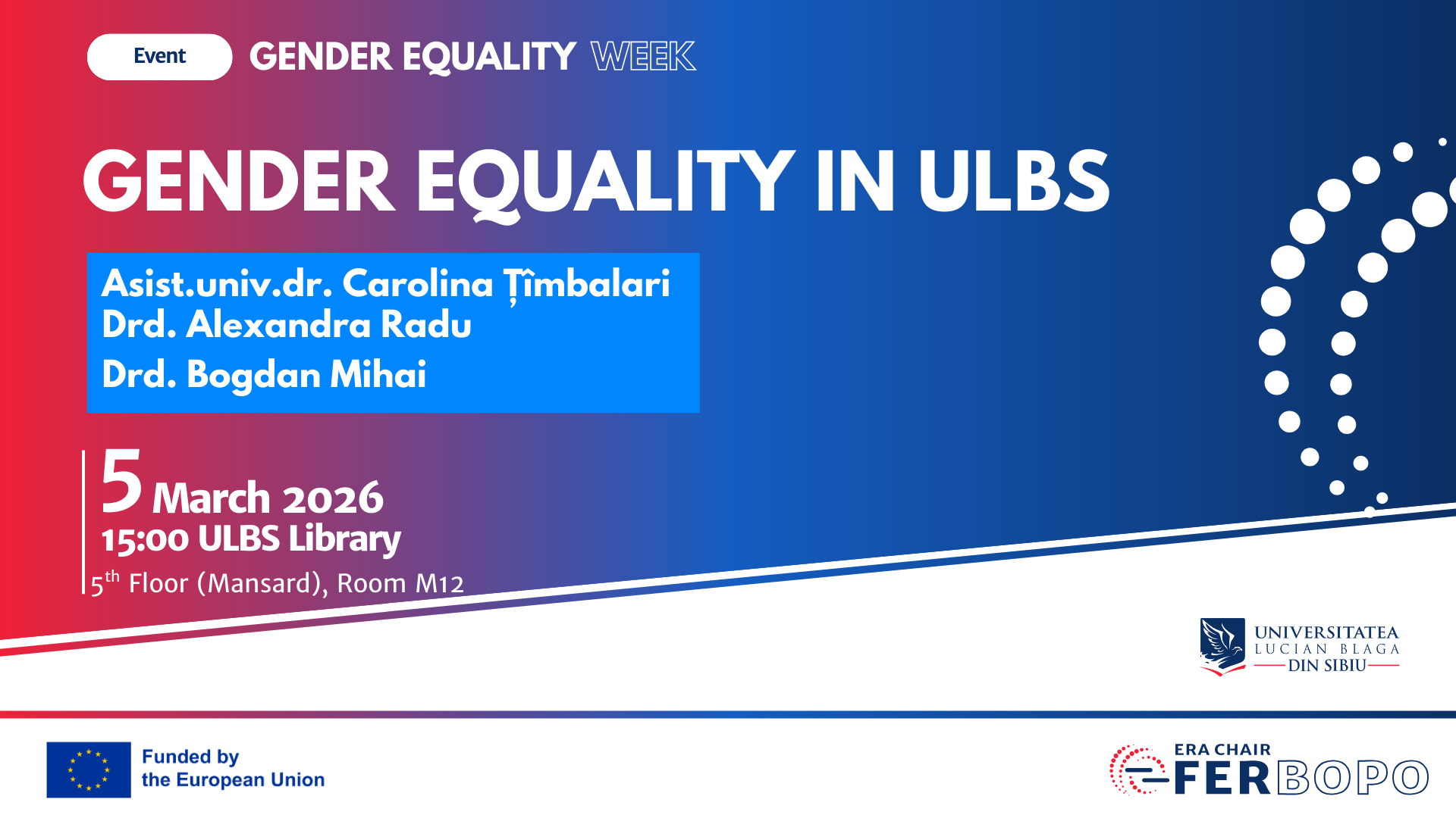 Gender Equality in ULBS | Gender Equality Week